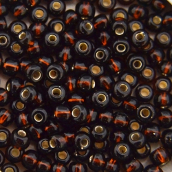 6/0 Rocailles, Seed Beads, 17140 Silver Lined Dark Topaz (0.5 kilo)
