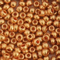 6/0 Rocailles, Seed Beads, 18304 Metallic Gold (0.5 kilo)