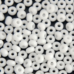 6/0 Rocailles, Seed Beads, 03050 White Opaque (0.5 kilo)