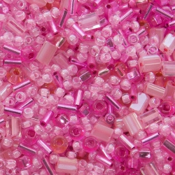 Seed Bead Mix, Pink (0.5 kilo)