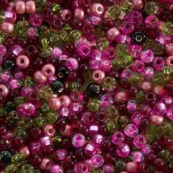 Rocaille Bead Mix, Strawberry Fields (0.5 kilo)